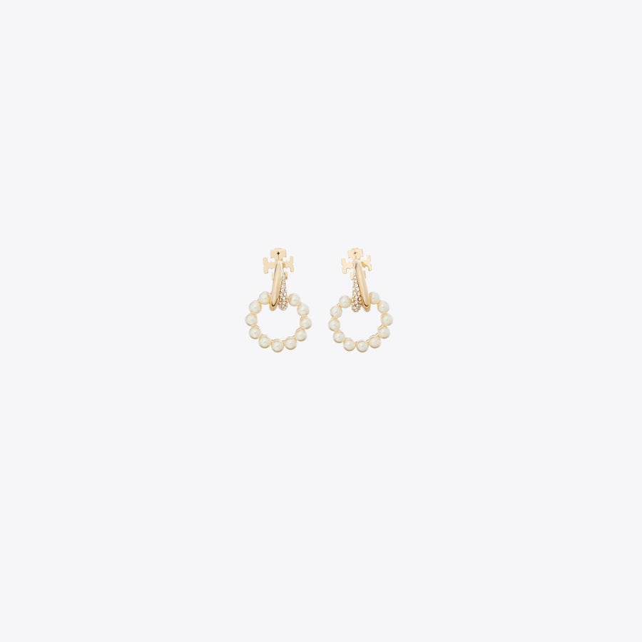 Tory Burch Small Moondance Pearl Doorknocker Earrings