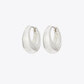 Tory Burch Small Pierced Hoop Earrings - Light Silver