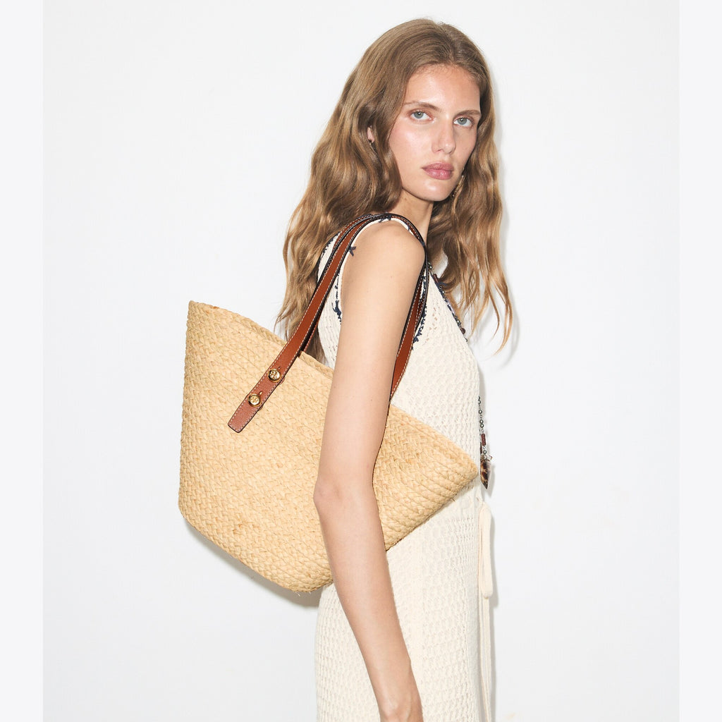 Tory Burch Small Romy Basket Tote - Natural - 2