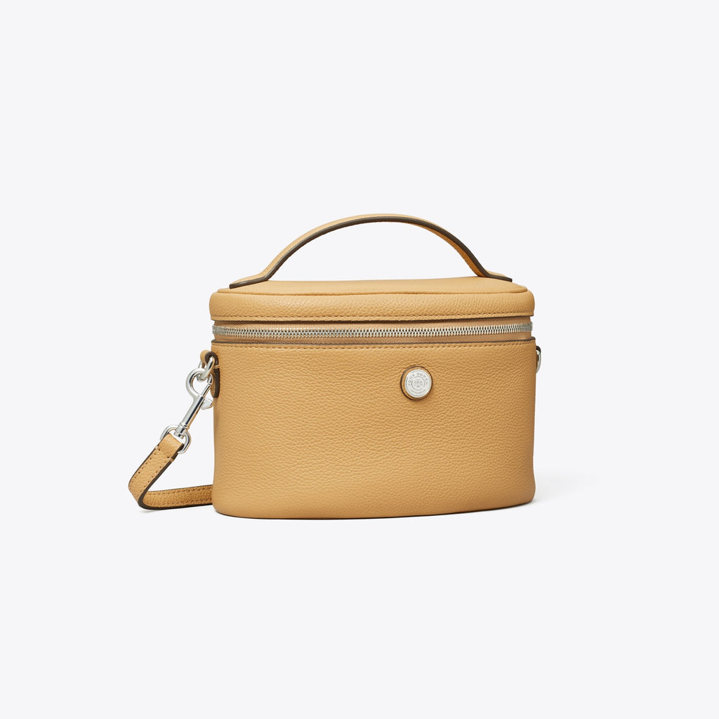Tory Burch Soft Pebbled Vanity Case - Biscotti