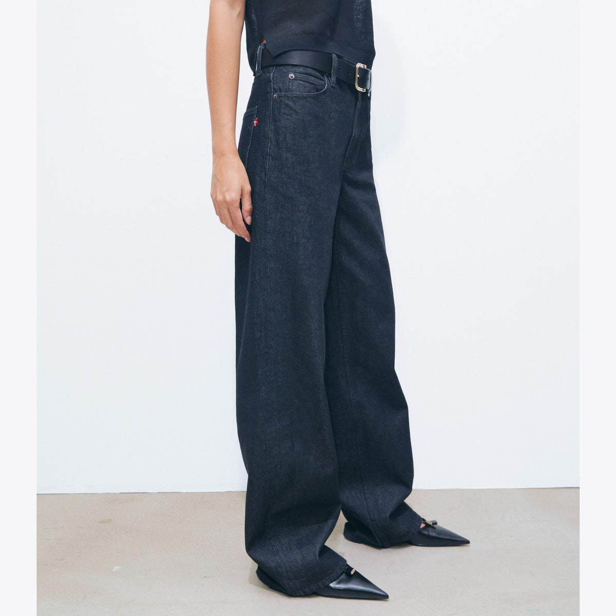 Tory Burch Straight Leg Jean - Rinse Wash - 5