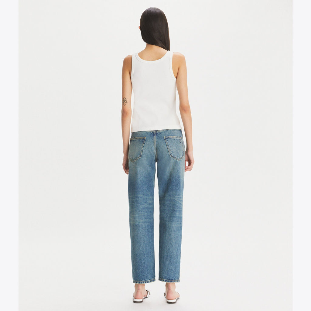 Tory Burch Straight Wide-Leg Jean - Classic Vintage Blue Wash - 3
