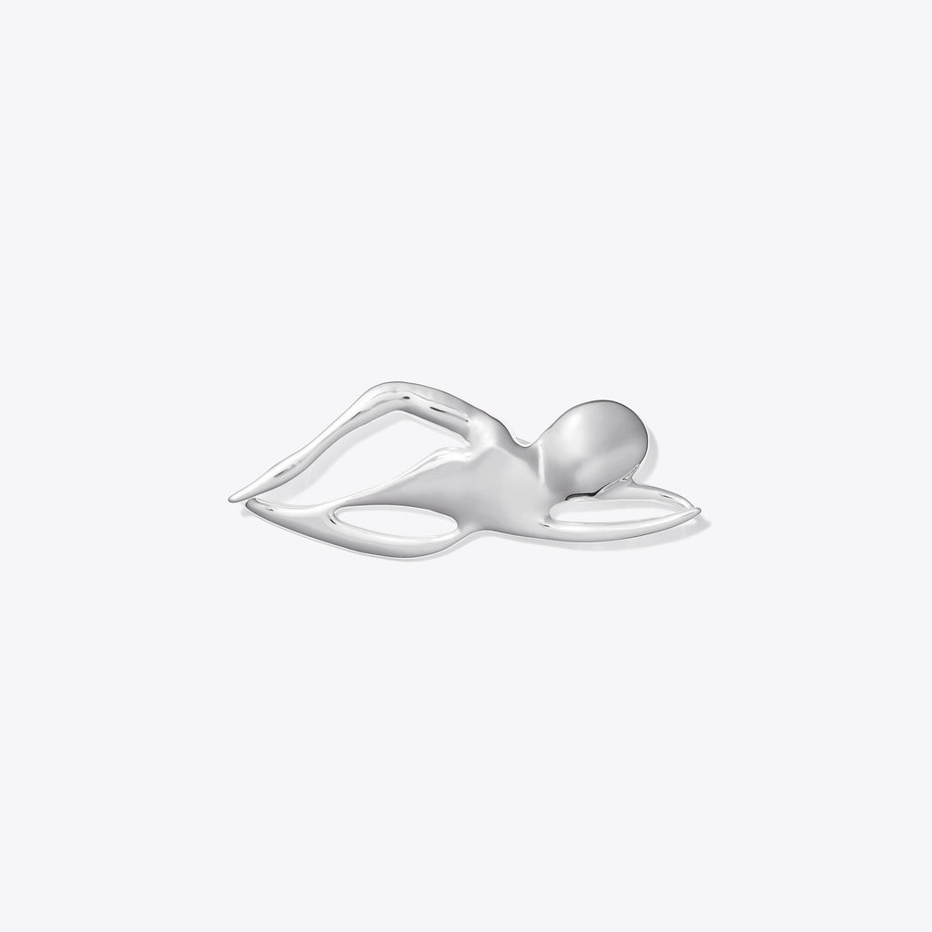 Tory Burch Swimmer Brooch - Light Silver