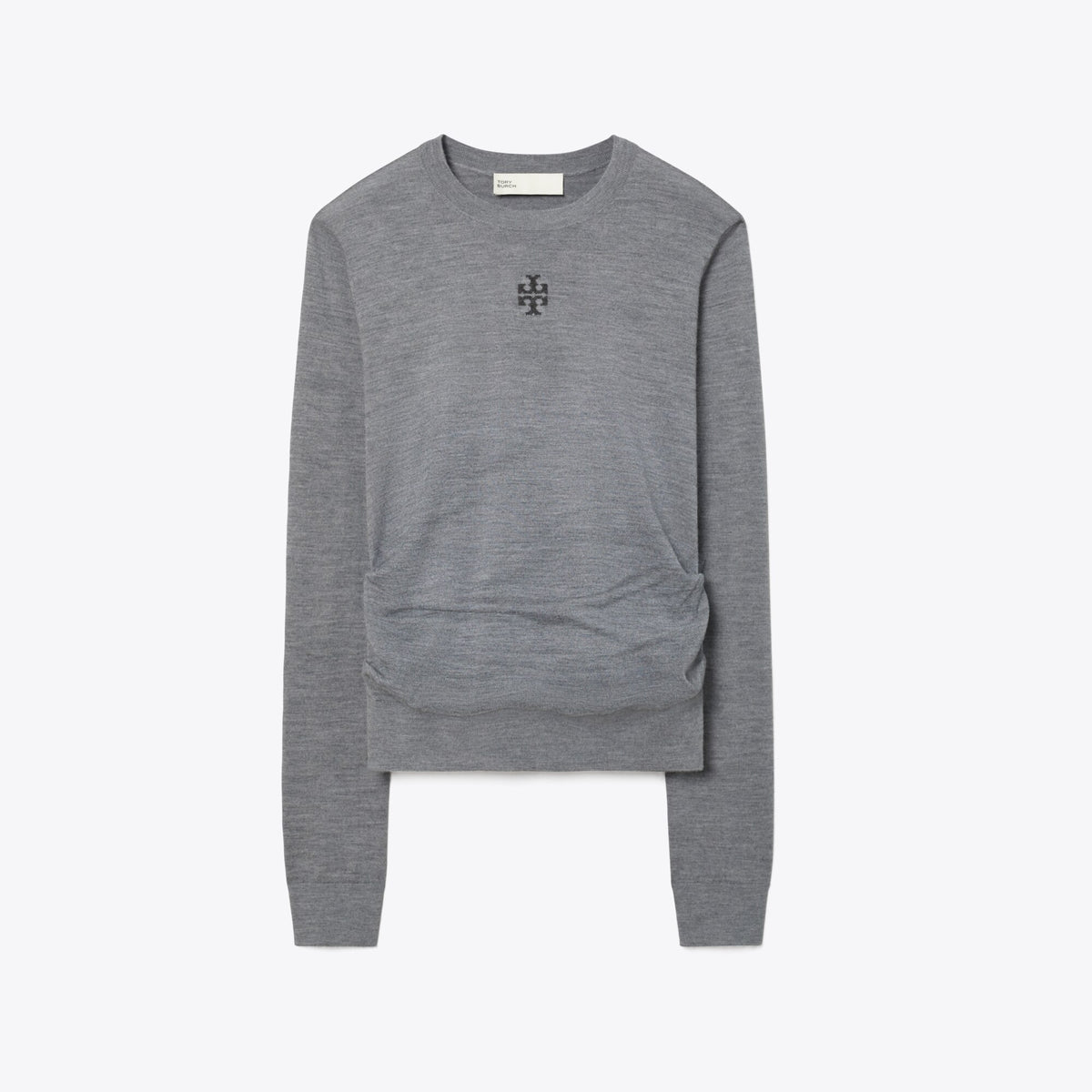 Tory Burch T Logo Wool Sweater - Frosted Gray Melange