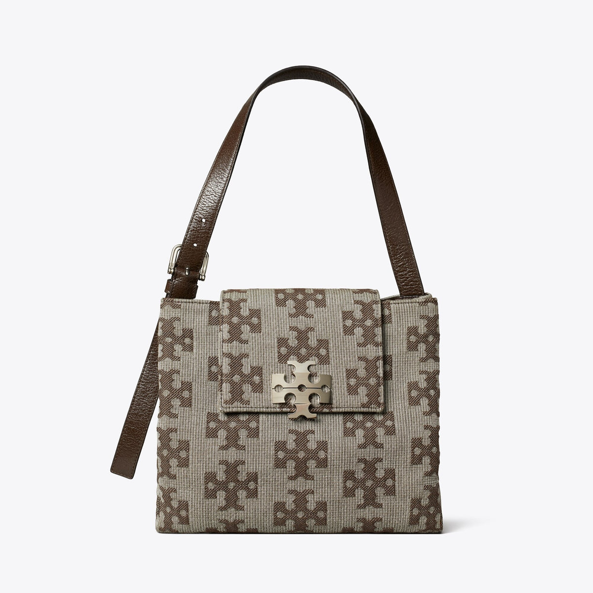Tory Burch T Monogram Charlie Runway Shoulder Bag - Chocolate Brown - 3