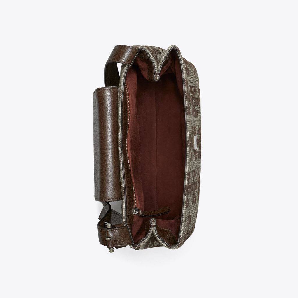 Tory Burch T Monogram Charlie Runway Shoulder Bag - Chocolate Brown - 5