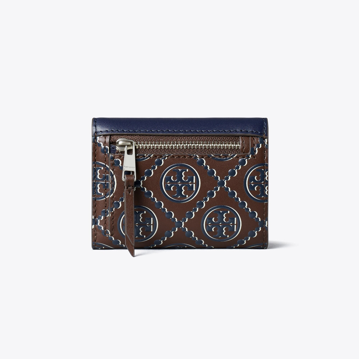 Tory Burch T Monogram Contrast Embossed Small Envelope Wallet - Tory Navy / John Coco - 3