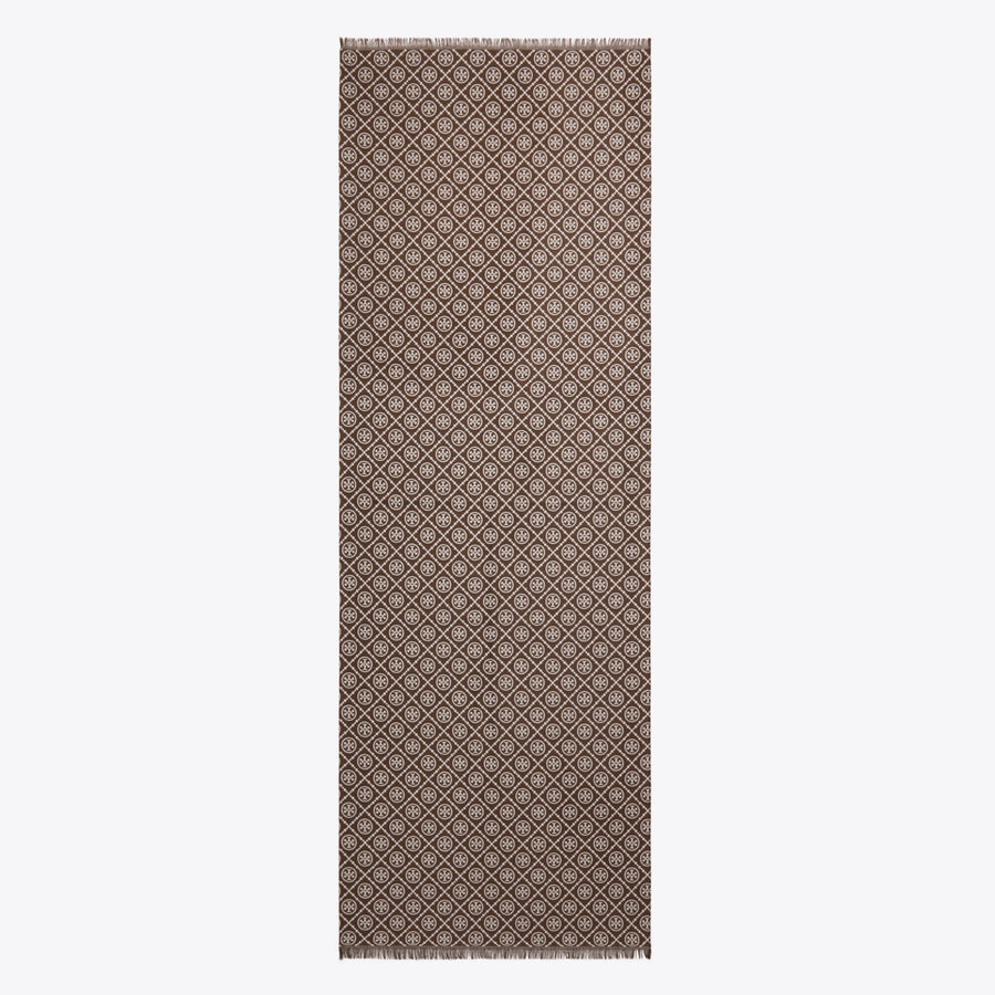 Tory Burch T Monogram Jacquard Oblong Scarf