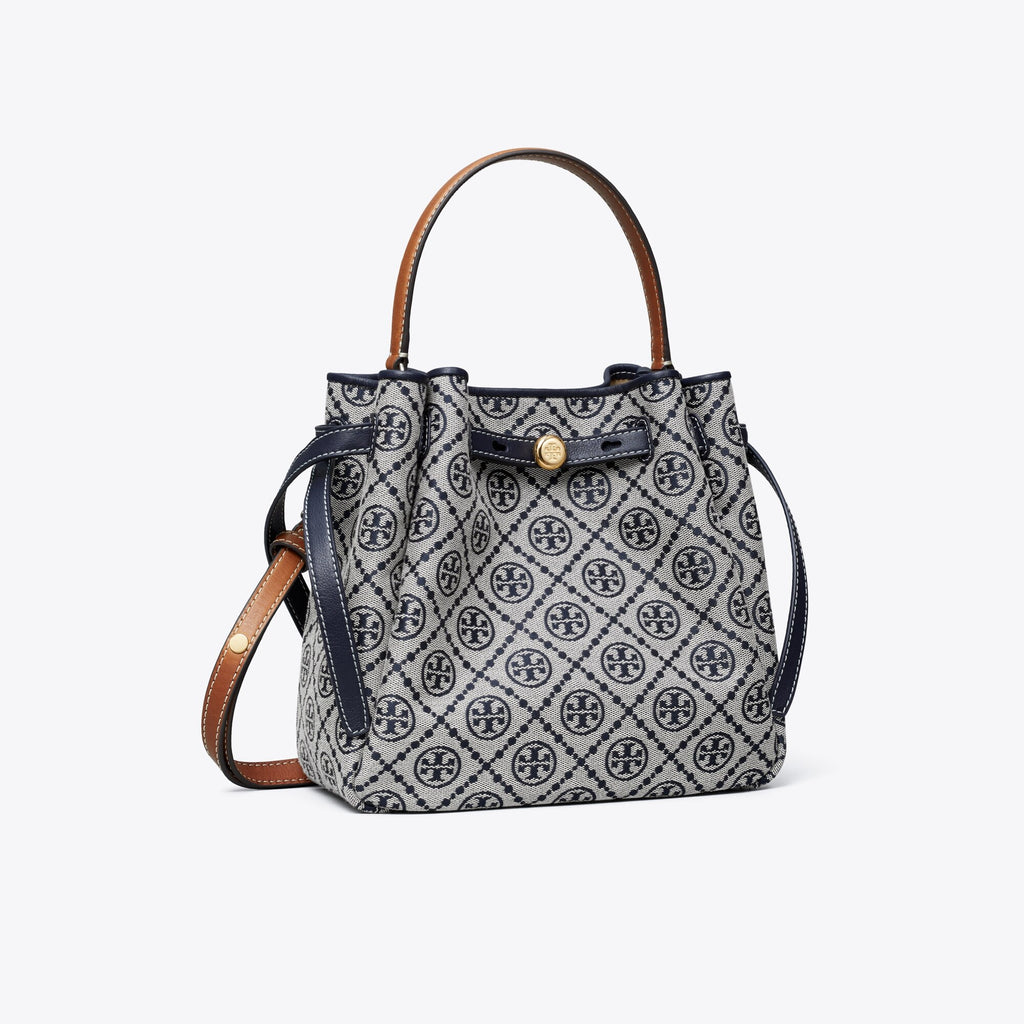 Tory Burch T Monogram Romy Bucket Bag - Tory Navy