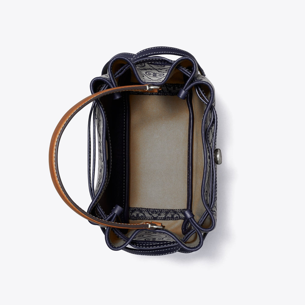 Tory Burch T Monogram Romy Bucket Bag - Tory Navy - 7