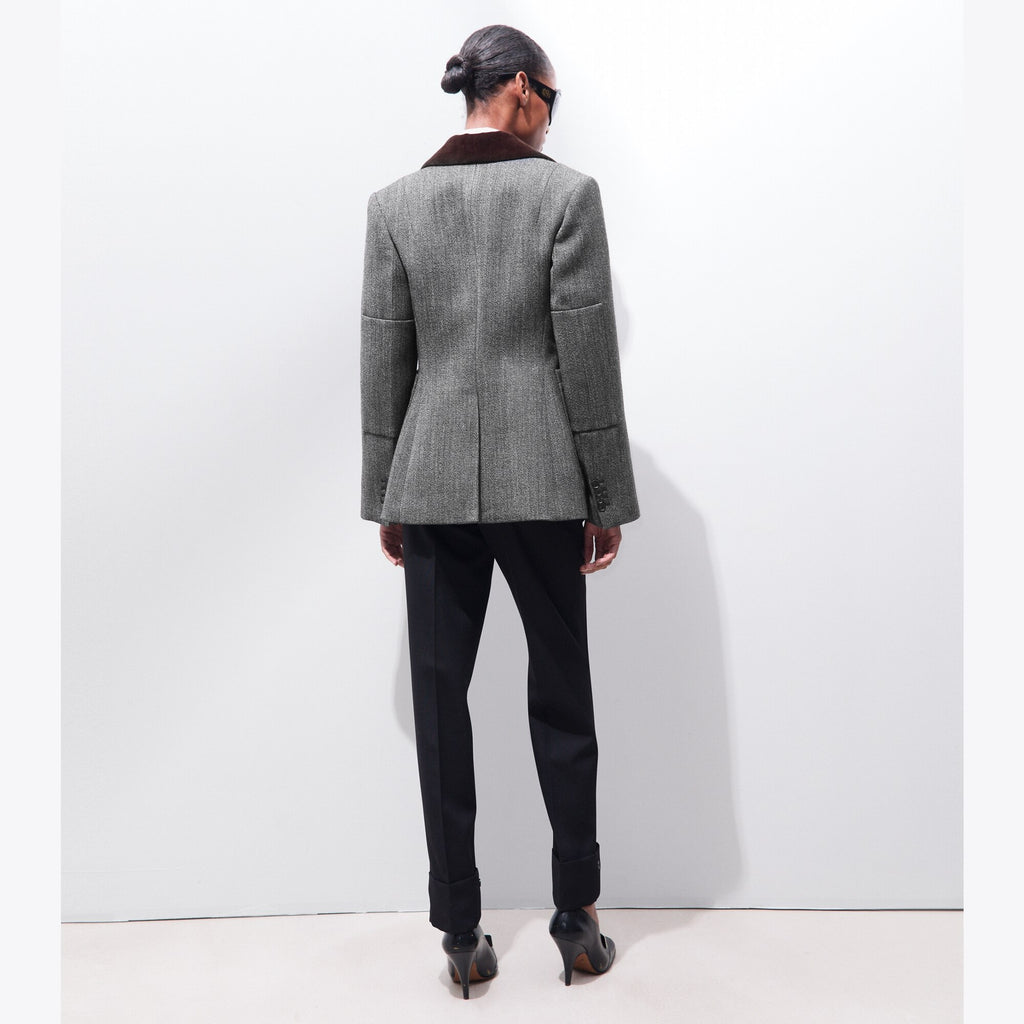 Tory Burch Tailored Tweed Jacket - Black / White - 5