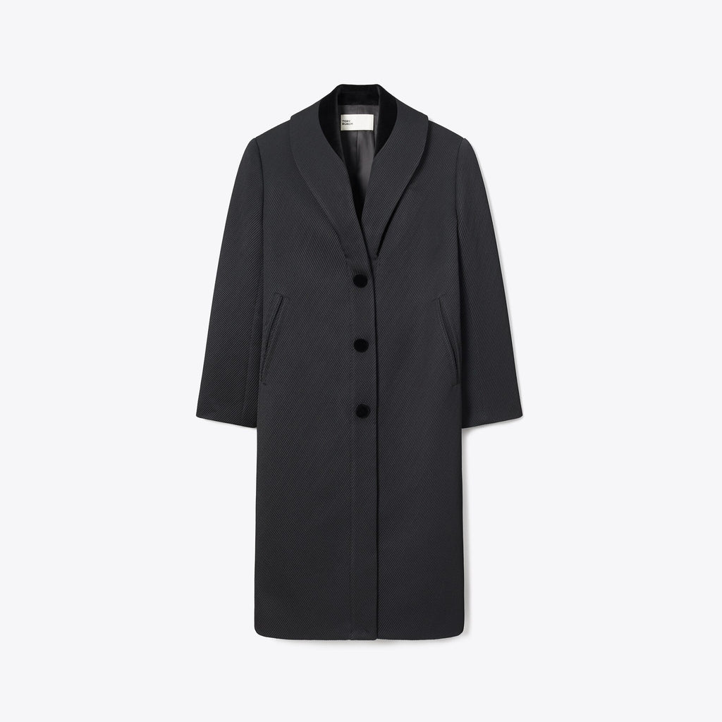 Tory Burch Tailored Twill Coat - Black