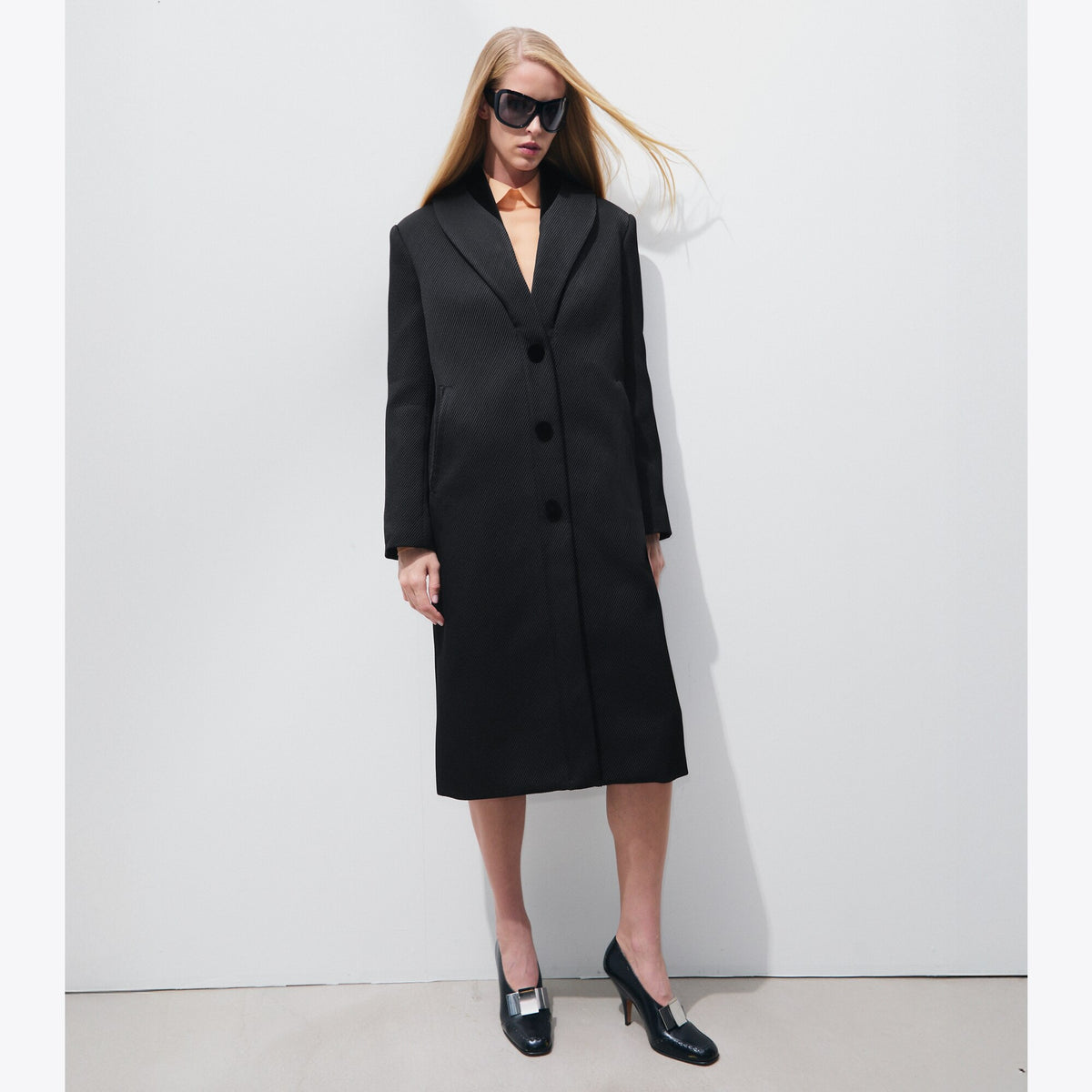 Tory Burch Tailored Twill Coat - Black - 2