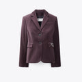 Tory Burch Tailored Velvet Blazer - Smoky Plum