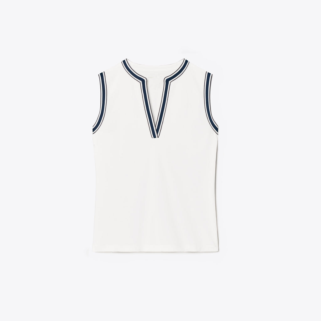 Tory Burch Tech Piqué Tunic Tank - Snow White