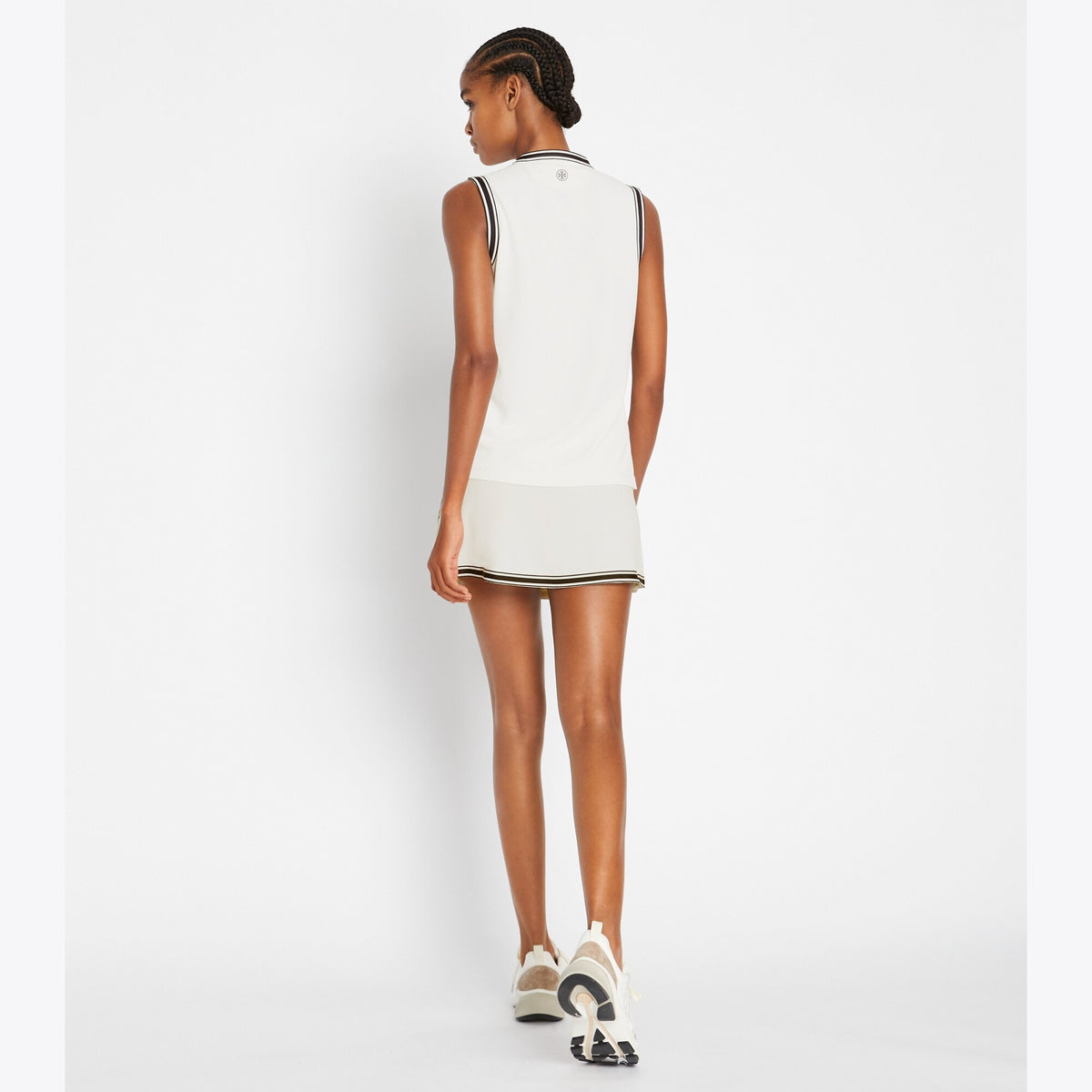 Tory Burch Tech Piqué Tunic Tank - Snow White - 5