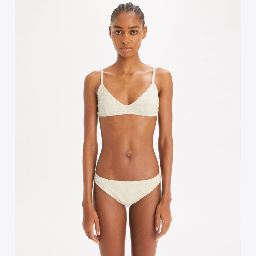 Tory Burch Terry Logo Bikini Botttom - New Ivory - 2