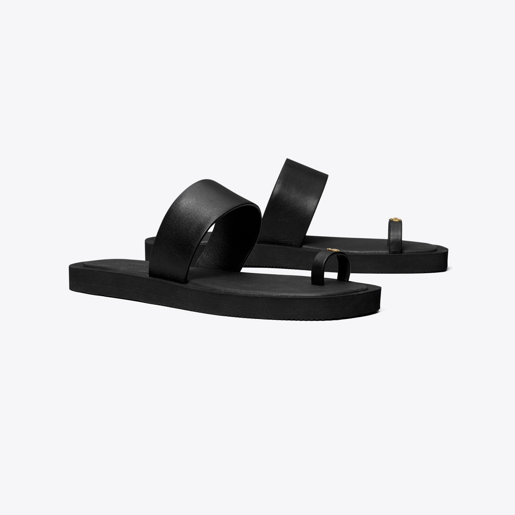 Tory Burch Toe Ring Slide - Perfect Black / Perfect Black