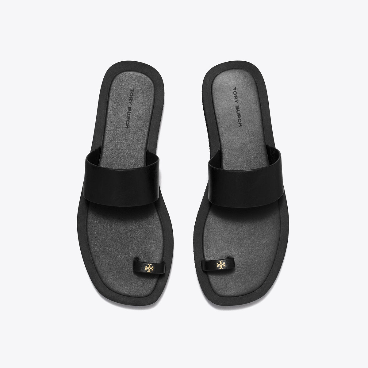 Tory Burch Toe Ring Slide - Perfect Black / Perfect Black - 5