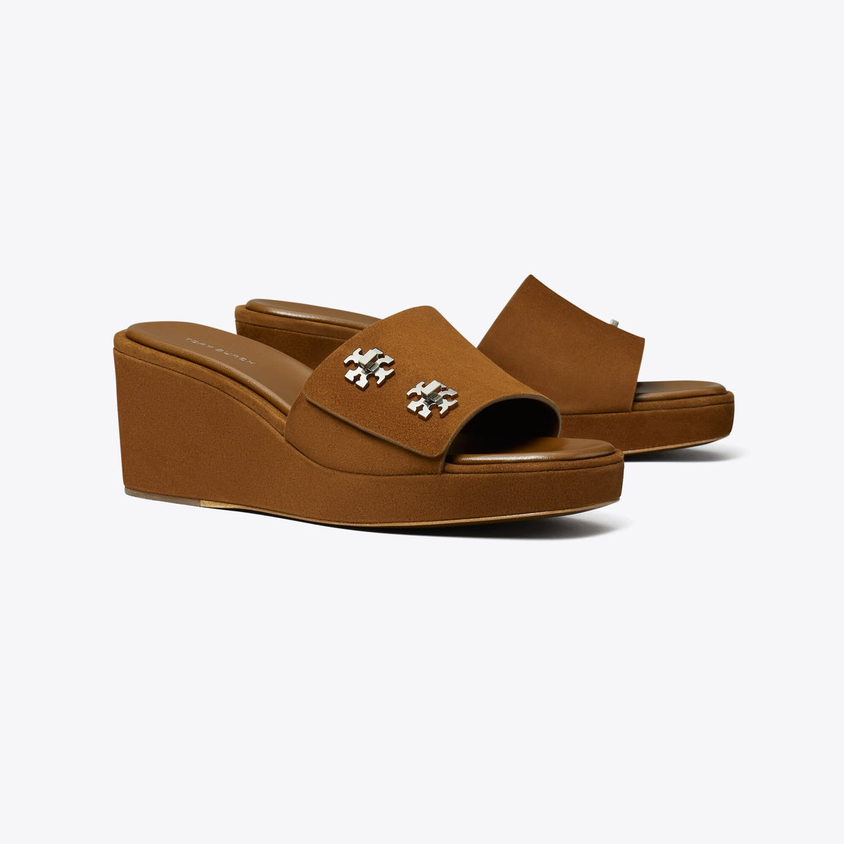 Tory Burch Turnlock Wedge Sandal - Cognac Brown