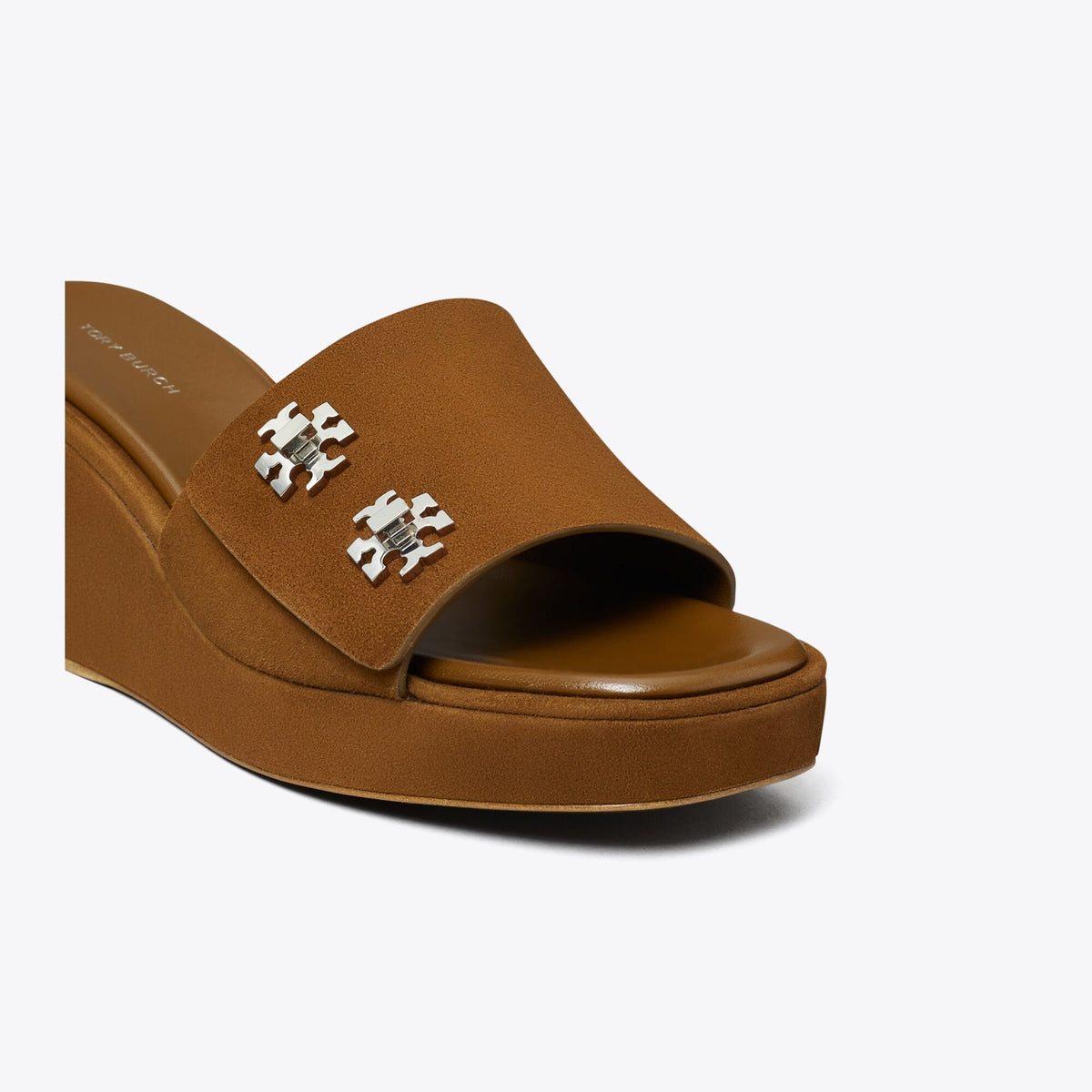 Tory Burch Turnlock Wedge Sandal - Cognac Brown - 4