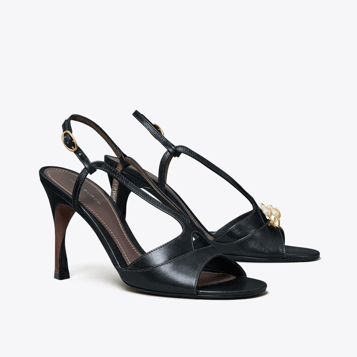 Tory Burch Twisted Heel Sandal - Black