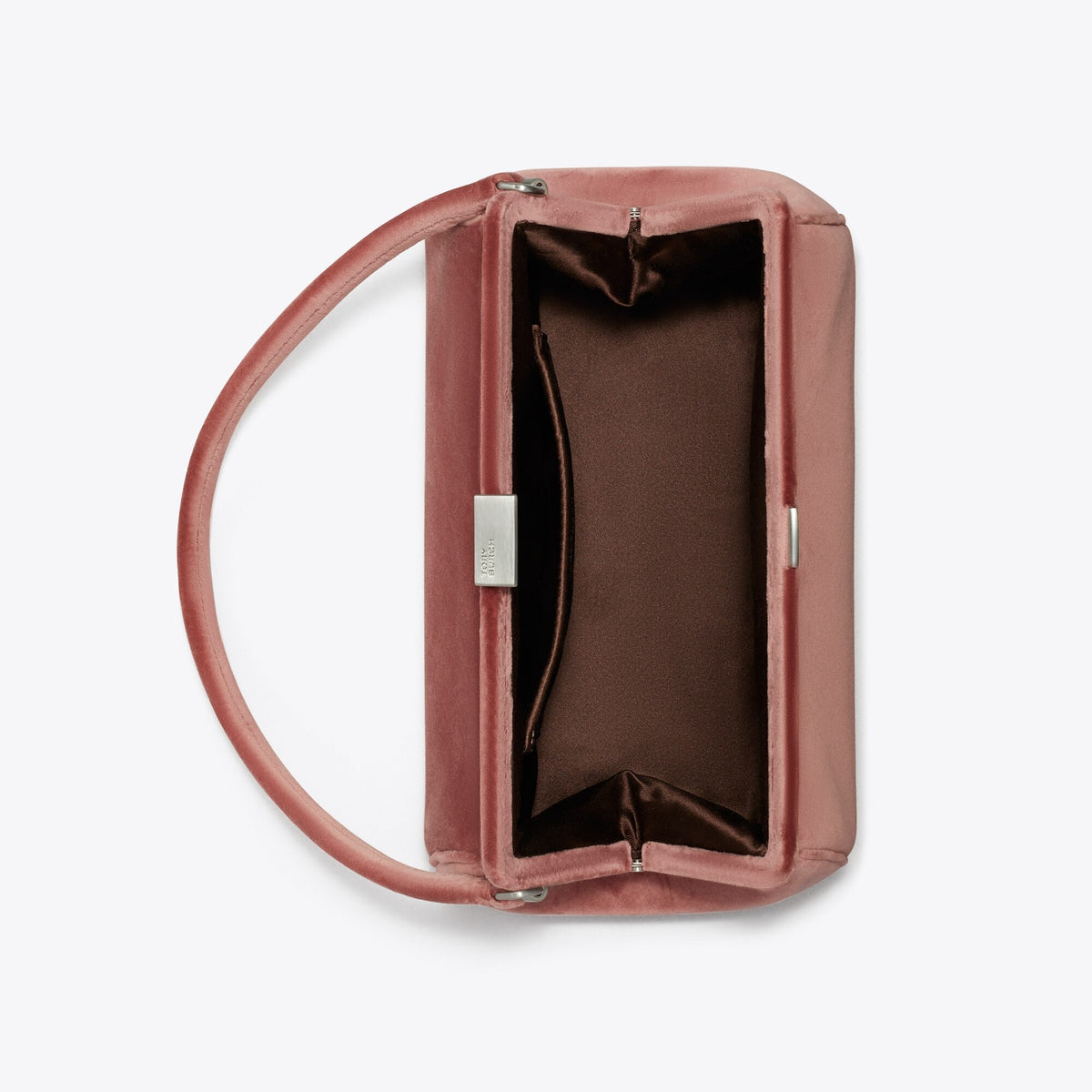 Tory Burch Velvet Frame Clutch - Dusty Pink - 5