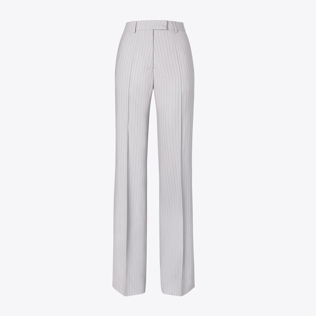 Tory Burch Viscose and Wool Pants - Dark Gray Pinstripe