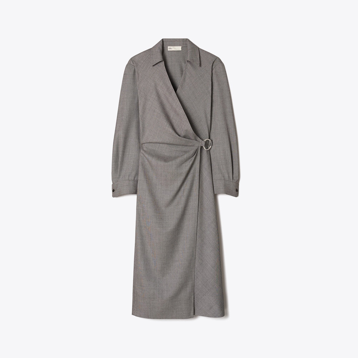 Tory Burch Wool Wrap Dress - Black / Gray
