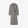Tory Burch Wool Wrap Dress - Black / Gray