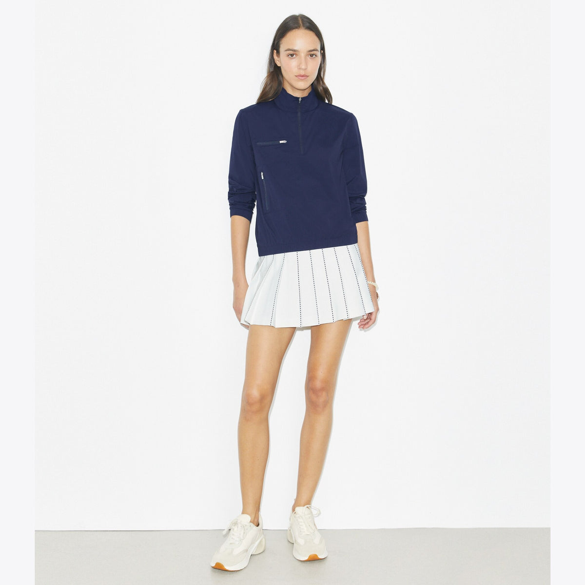 Tory Burch X-Embroidered Tennis Skirt - Snow White - 2