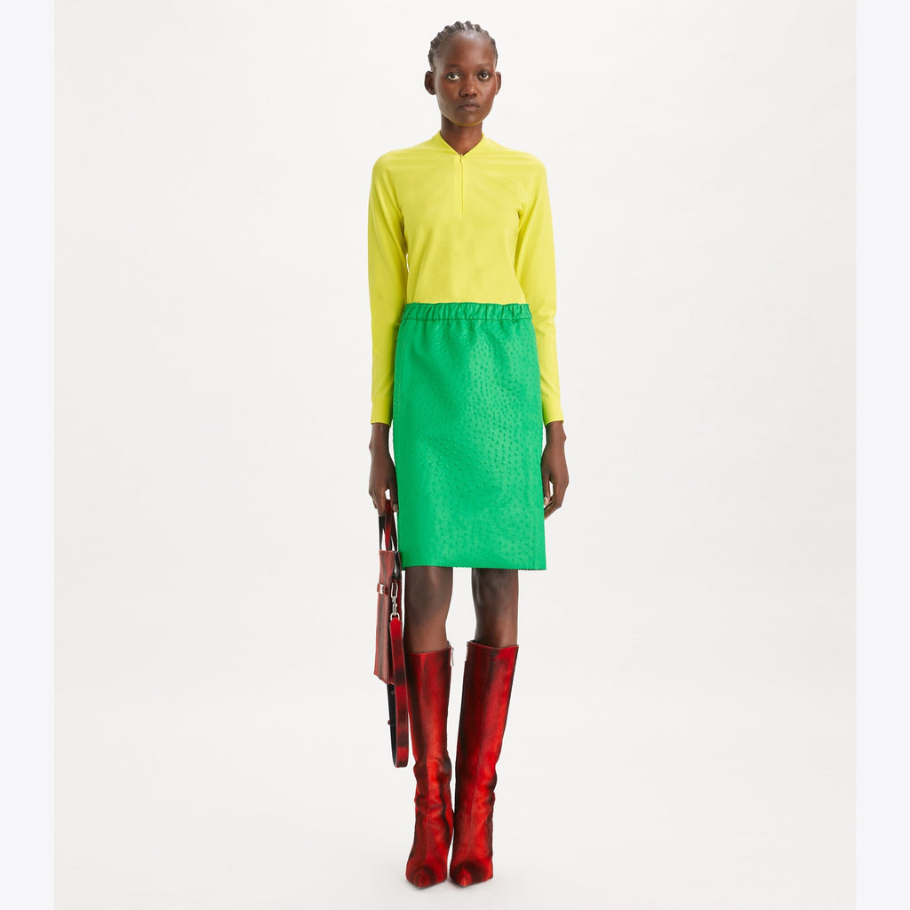Tory Burch Zip Viscose Sweater - Lemon Citrus - 3